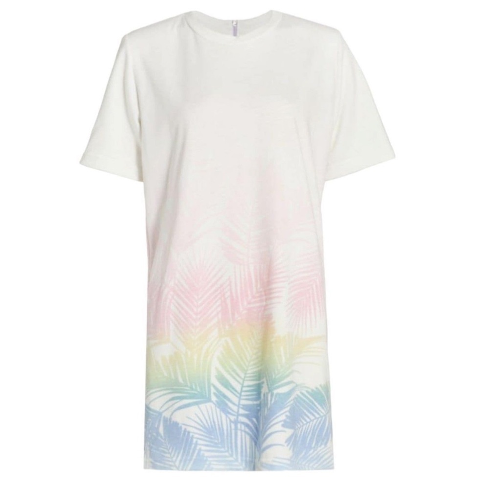 Le Superbe REVOLVE Palm Leaf Ombre cotton T-shirt dress mini women’s small new